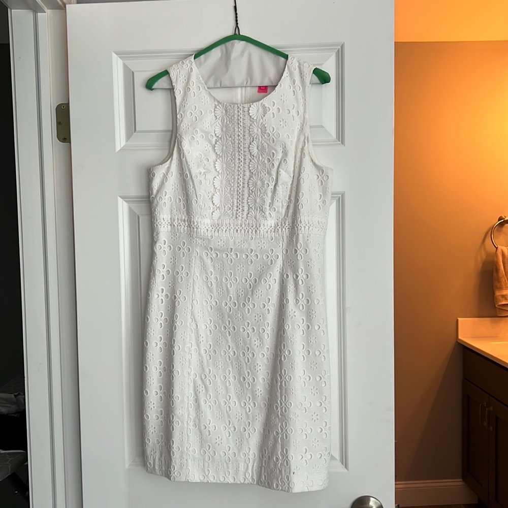 White eyelet dress